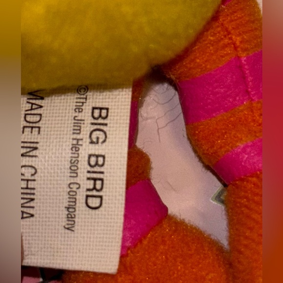 Vintage 1999 Sesame Street Mini Beans Big Bird Plush Kellogg's Collectible w/Tag - Picture 7 of 8